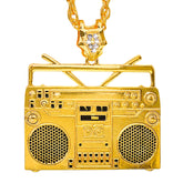 Collier Blaster Pimp Or / Collier Radio doré / Chaîne Ghetto Blaster / La Maison Du Déguisement