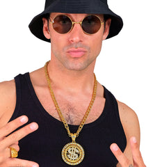 Collier Dollar Luxe Avec Strass / Chaîne Dollar Avec Strass / Collier Dollar Bling Bling Luxe / La Maison Du Déguisement