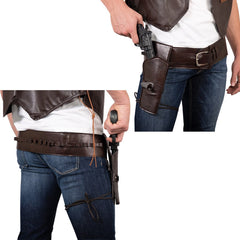 Holster Cowboy Marron BM / Ceinturon Cow boy Marron BM / La Maison du Déguisement