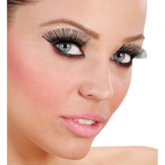 Faux cils Long noirs avec tube de colle / La maison du Déguisement