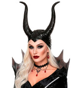 Coiffe Démon Maléfique Latex / Casque Halloween Latex Avec Cornes Souple / La Maison Du Déguisement