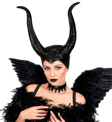 Coiffe Démon Maléfique Latex / Casque Halloween Latex Avec Cornes Souple / La Maison Du Déguisement