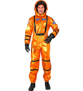 Déguisement Astronaute Orange Métallisé Luxe / Costume Cosmonaute Métallisé Orange Avec Casque / La Maison Du Déguisement