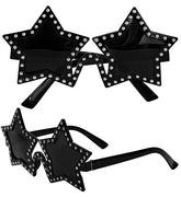 Lunettes Etoiles Strass Rock Star / Lunettes Étoile Party Noir / La Maison Du Déguisement