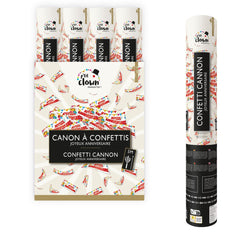 Canon à Confettis papier Joyeux Anniversaire 40 cm / La Maison Du Déguisement