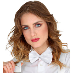 Noeud Papillon Blanc / Noeud Papillon Blanc Réglable et Satiné / La Maison Du Déguisement