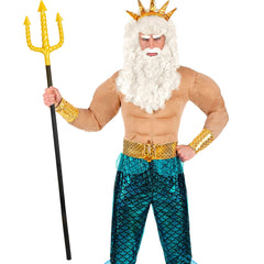 Trident de Poséidon / Fourche en spirale dorée / La maison du Déguisement