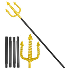 Trident de Poséidon / Fourche en spirale dorée / La maison du Déguisement