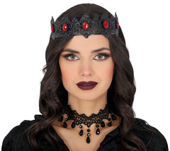 Serre Tête Métal Noir / Couronne Démon Noir / Diadème Gothique Halloween Métal / Diadème Reine Noire Métalique / La Maison Du Déguisement