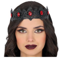 Serre Tête Métal Noir / Couronne Démon Noir / Diadème Gothique Halloween Métal / Diadème Reine Noire Métalique / La Maison Du Déguisement