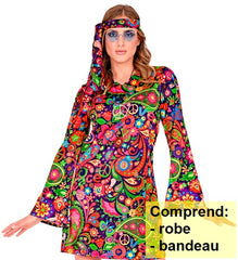 Déguisement Robe Hippie Adulte / Costume Robe Année 60 Disco Femme / La Maison Du Déguisement