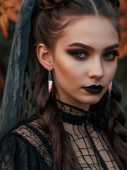 Boucles d'oreilles Halloween Couteaux / Boucles d'oreilles Couteau Sanglant / La Maison Du Déguisement