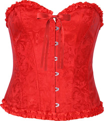 Déguisement Corset Rouge Luxe / Costume Bustier Rouge Luxe / Corset Bustier Elégante Rouge / La Maison Du Déguisement