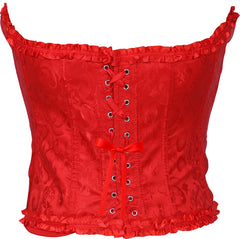 Déguisement Corset Rouge Luxe / Costume Bustier Rouge Luxe / Corset Bustier Elégante Rouge / La Maison Du Déguisement