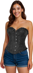 Déguisement Corset Noir Luxe / Costume Bustier Noir Luxe / Corset Bustier Elégante Noir / La Maison Du Déguisement
