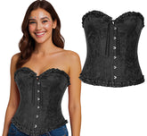 Déguisement Corset Noir Luxe / Costume Bustier Noir Luxe / Corset Bustier Elégante Noir / La Maison Du Déguisement