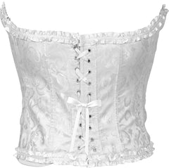 Déguisement Corset Blanc Luxe / Costume Bustier Blanc Luxe / Corset Bustier Elégante Blanc / La Maison Du Déguisement