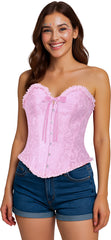 Corset Rose Luxe / Costume Bustier Rose Adulte / Corset Bustier Elégante Rose Halloween / La Maison Du Déguisement