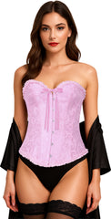 Corset Rose Luxe / Costume Bustier Rose Adulte / Corset Bustier Elégante Rose Halloween / La Maison Du Déguisement