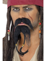 Moustache De Pirate Avec Bouc / Moustache et Barbichette Pirate Des Caraïbes Noir / La Maison Du Déguisement