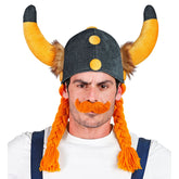 Casque Gaulois avec Tresses / Casque Viking Souple avec cheveux / La Maison Du Déguisement