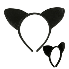 Oreilles De Chat Noir / Serre Tête De Chat En Velours / La Maison Du Déguisement