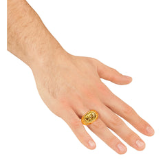 Bague Or / Bague Chevalière Doré / la Maison Du déguisement