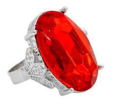 Bague avec Pierre Rouge / Bague avec grosse pierre Rouge / La Maison Du Déguisement