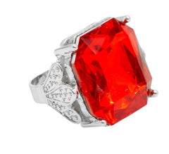 Bague avec Pierre Rouge / Bague avec grosse pierre Rouge / La Maison Du Déguisement