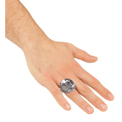 Bague avec Pierre Blanc / Bague avec grosse pierre Blanc / La Maison Du Déguisement