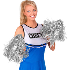 Set De 2 Pom Pom Argent / Pom Pom Argent Par 2 / la Maison du déguisement