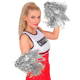 Set De 2 Pom Pom Argent / Pom Pom Argent Par 2 / la Maison du déguisement