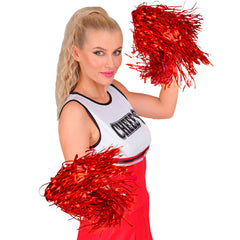 Set De 2 Pom Pom Rouge / Pom Pom Rouge Par 2 / la Maison du déguisement