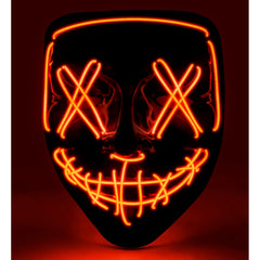Masque LED Visage Sanglant Rouge / Masque Nightmare Led Rouge / Masque Effrayant Led Rouge / La Maison Du Déguisement