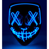 Masque LED Visage Sanglant Bleu / Masque Nightmare Led Bleu / Masque Effrayant Led Bleu / La Maison Du Déguisement