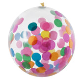 Set 5 Ballons De Confettis Latex Multicolore / Ballons Latex Transparents Confettis Multicolore 30cm / La maison Du Déguisement