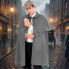 Déguisement Cape Sherlock Holmes / Manteau Détective Gris / La Maison Du Déguisement