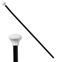 Canne à Pommeau Blanc / Canne Dandy 80 cm / Canne Noire avec Pommeau Blanc / La Maison Du Déguisement