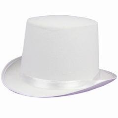 Chapeau Haut De Forme Blanc / Chapeau Rocambole Blanc / La Maison Du Déguisement