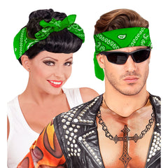Bandana Vert / Bandana Fluo Vert / Bandana Vert Fluo / La Maison du Déguisement