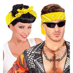 Bandana Jaune / Bandana Fluo Jaune / Bandana jaune Fluo / La Maison du Déguisement
