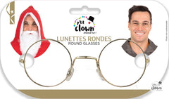 Lunettes Rondes Dorée / Lunettes party Père Noël / La Maison Du Déguisement