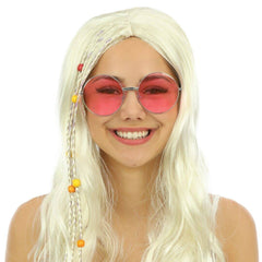 Lunettes party Hippie GM Rose / Lunettes Lennon GM Rose / Lunettes Hippie GM Rose / La Maison Du Déguisement