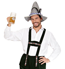 Chapeau Tyrolienne Feutre Gris / Chapeau Bavarois Gris / Chapeau Oktoberfest