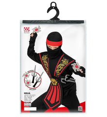 Déguisement Ninja Rouge avec Armes Enfant / Costume Combat Ninja Rouge Avec Armes Enfant / La Maison Du Déguisement