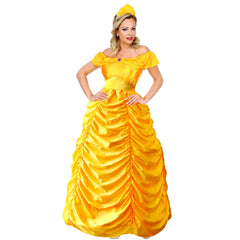 Déguisement Princesse Belle / Costume Reine De Beauty jaune / La Maison Du Déguisement