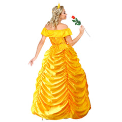 Déguisement Princesse Belle / Costume Reine De Beauty jaune / La Maison Du Déguisement
