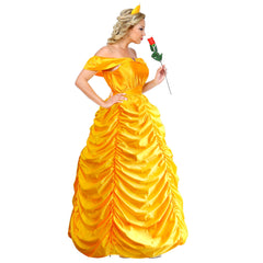 Déguisement Princesse Belle / Costume Reine De Beauty jaune / La Maison Du Déguisement