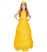 Déguisement Reine De Beauté Jaune Enfant / Costume Princesse Belle Jaune Enfant / La Maison Du déguisement