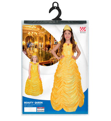 Déguisement Reine De Beauté Jaune Enfant / Costume Princesse Belle Jaune Enfant / La Maison Du déguisement